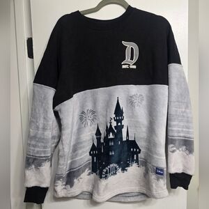 Disney Black and Gray Disneyland Castle with Fireworks Soft Fleece Spirit Jersey